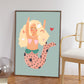 Kids cute mermaid print, Mermaid Bedroom, colourful kids print, mermaid kids, hand drawn kids print, little girl bedroom, gifts for her,