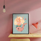 Kids cute mermaid print, Mermaid Bedroom, colourful kids print, mermaid kids, hand drawn kids print, little girl bedroom, gifts for her,