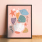 Shello There, Funky Kids Print, Pretty Kids Print, Kids Art Prints, Mermaid Art Print, Colourful Rainbow Poster, A5, A4, A3 Kids Wall Art,