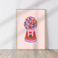 Bright Funky Print, Rainbow Bubble Gum, Kids Art Prints, Gallery Art Print, Colourful Rainbow Poster, A5, A4, A3 Kids Wall Art, Kids Rainbow