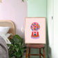 Bright Funky Print, Rainbow Bubble Gum, Kids Art Prints, Gallery Art Print, Colourful Rainbow Poster, A5, A4, A3 Kids Wall Art, Kids Rainbow
