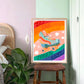 Rainbow Rollerskate | Unframed