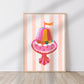 Bright Funky Print, Jelly on a Plate, Kids Art Prints, Gallery Art Print, Colourful Rainbow Poster, A5, A4, A3 Kids Wall Art, Kids Rainbow,