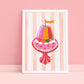Bright Funky Print, Jelly on a Plate, Kids Art Prints, Gallery Art Print, Colourful Rainbow Poster, A5, A4, A3 Kids Wall Art, Kids Rainbow,
