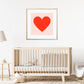 Heart Print, pink Heart Print, Kids Art Prints, Gallery Art Print, Heart Poster, Kids Wall Art, Kids, Red and Pink Print