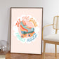 Roller Girl, Colourful Kids Print, Kids Art Prints, Gallery Art Print, Colourful Rainbow Poster, A5, A4, A3 Kids Wall Art, Kids Rainbow,