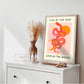 Live By The Sun / Snake Print / Moon Print / Zodiac Print / Boho Print / Quote Print / Wall Art / Quirky / pink Print /