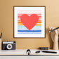 Bright Funky Print, Rainbow Heart Print, Kids Art Prints, Gallery Art Print, Colourful Rainbow Poster, Kids Wall Art, Kids Rainbow