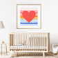 Bright Funky Print, Rainbow Heart Print, Kids Art Prints, Gallery Art Print, Colourful Rainbow Poster, Kids Wall Art, Kids Rainbow