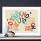 How Lovely, Body Positive, Body Positivity Print, Affirmation Print, Rainbow Print, Typography Print, Quote wall Art, Wall Art, Gallery Wall