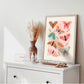 Love Bug / butterfly Print / pretty Print / Still Life / bedroom Print / illustration Print / Butterfly / Wall Art / Botanical Print / Cute