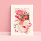 Rose Garden Print, Flower Bouquet Print, French Art Print, Floral Print, Botanical Print, Bedroom, A5, A4, A3, A2, A1, A0, Cream, Pastel,