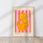 Pink Vase Art Print, Colourful Quirky Handrawn Art, Gluggle Jug, Colourful Art, Bright Colourful Art Print, Modern Art Print, Gallery Wall,