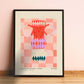 Vase Art Print, Colourful Quirky Handrawn Art, Gluggle Jug, Colourful Art, Bright Colourful Art Print, Modern Art Print, Gallery Wall,