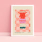 Vase Art Print, Colourful Quirky Handrawn Art, Gluggle Jug, Colourful Art, Bright Colourful Art Print, Modern Art Print, Gallery Wall,