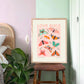 Love Bugs / Butterfly Art Print / Love Art Print / Pink Art / Gallery Wall Art / Gallery Print / Kitchen Art / Bedroom Art