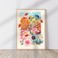Wildflower Print, Flower Bouquet Print, French Art Print, Floral Print, Botanical Print, Bedroom, A5, A4, A3, A2, A1, A0, Cream, Pastel,