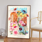 Wildflower Print, Flower Bouquet Print, French Art Print, Floral Print, Botanical Print, Bedroom, A5, A4, A3, A2, A1, A0, Cream, Pastel,
