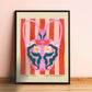 Purple Vase Art Print, Colourful Quirky Handrawn Art, Jug, Colourful Art, Bright Colourful Art Print, Modern Art Print, Gallery Wall,