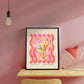 Vase Art Print, Colourful Quirky Handrawn Art, Floral Jug, Colourful Art, Bright Colourful Art Print, Modern Art Print, Gallery Wall,