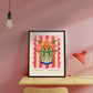 Striped Floral Vase, Colourful Quirky Handrawn Art, Jug, Colourful Art, Bright Colourful Art Print, Modern Art Print, Gallery Wall,
