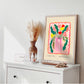 Pink Striped Vase | Unframed