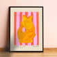 Pink Vase Art Print, Colourful Quirky Handrawn Art, Gluggle Jug, Colourful Art, Bright Colourful Art Print, Modern Art Print, Gallery Wall,