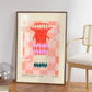 Vase Art Print, Colourful Quirky Handrawn Art, Gluggle Jug, Colourful Art, Bright Colourful Art Print, Modern Art Print, Gallery Wall,