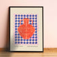 Orange Vase Art Print, Colourful Quirky Handrawn Art, Jug, Colourful Art, Bright Colourful Art Print, Modern Art Print, Gallery Wall,