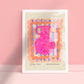 Pink Vase Art Print, Colourful Quirky Handrawn Art, Floral Vase, Colourful Art, Bright Colourful Art Print, Modern Art Print, Gallery Wall,