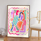 Bright Colourful Abstract Print, Maximalist Home Abstract Print, Gallery Wall Print, Colourful Gallery Wall, Bright Colourful Art Print,