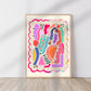 Bright Colourful Abstract Print, Maximalist Home Abstract Print, Gallery Wall Print, Colourful Gallery Wall, Bright Colourful Art Print,