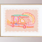 Ice Cream Print, Ice Cream Print, Ice Cream Art, Pink Bedroom, Girls Bedroom, Nursery Print, Kids Pastel Art Print, Ice Cream Van, Summer,