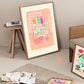 Crayons, Rainbow Crayons, Kids Art Prints, Kids Art Print, Colourful Rainbow Poster, Inspirational Kids,, A4, A3 Kids Wall Art,