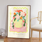 Tulipiere, Hand Drawn Abstract Flower Drawing, Floral Art Print, Maximalist Art Print, Colourful Home Decor, cool Home Decor, Floral
