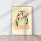 Tulipiere, Hand Drawn Abstract Flower Drawing, Floral Art Print, Maximalist Art Print, Colourful Home Decor, cool Home Decor, Floral