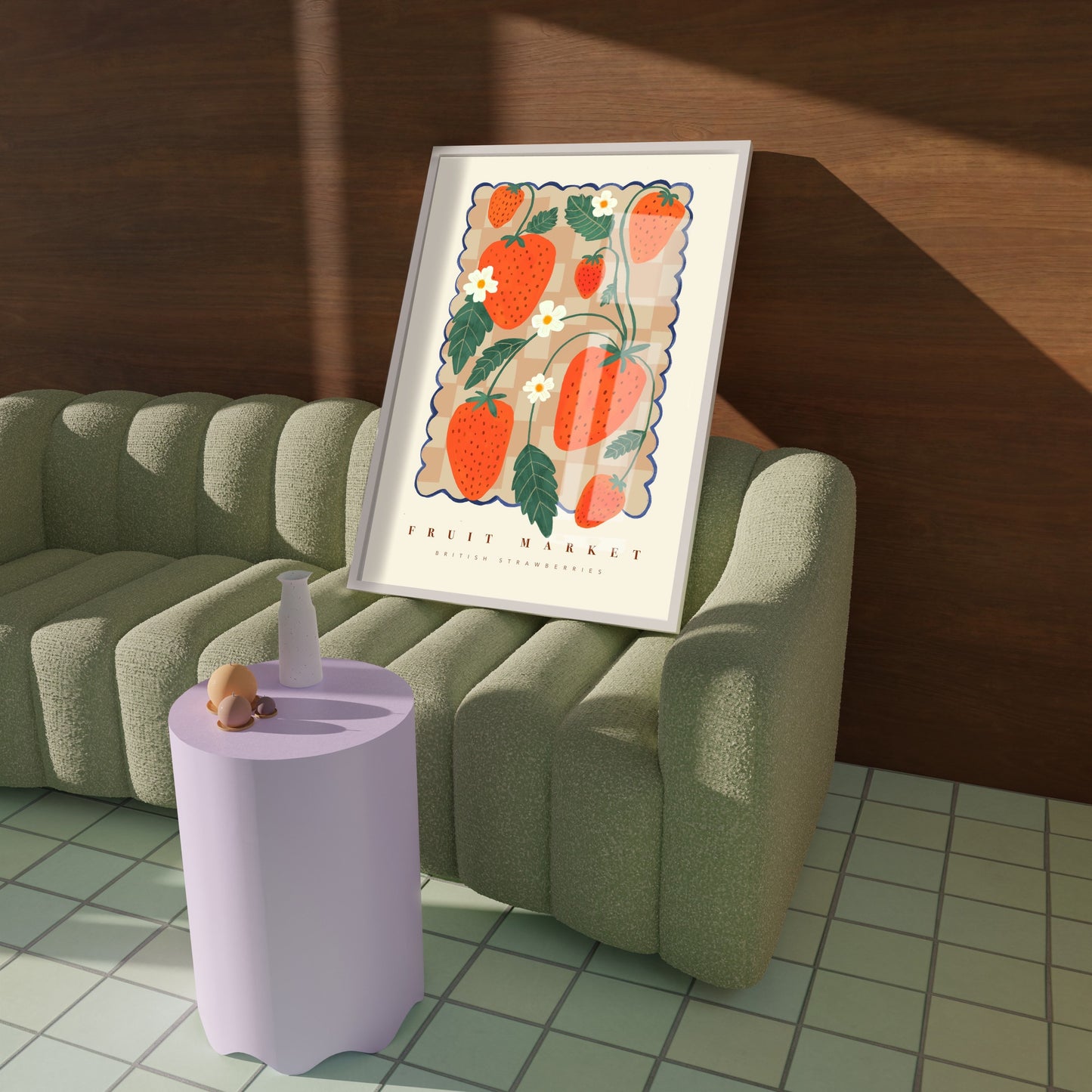 Strawberry Fruit Market | Unframed