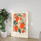 Fruit Market Strawberry, Hand Drawn Strawberry Drawing, Fruit Art Print, Maximalist Art Print, Colourful Home Decor, Pink Home Decor, Print