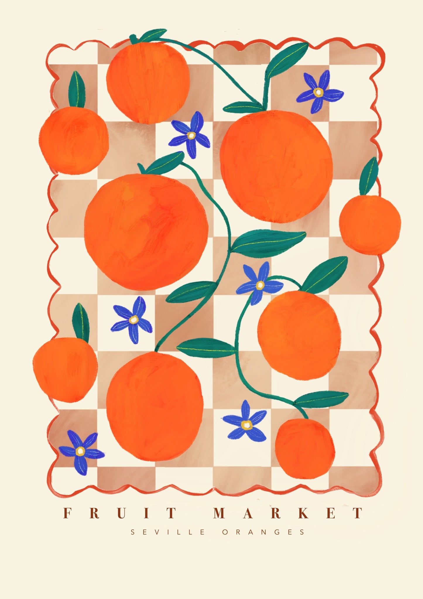Orange Fruit Market | Unframed