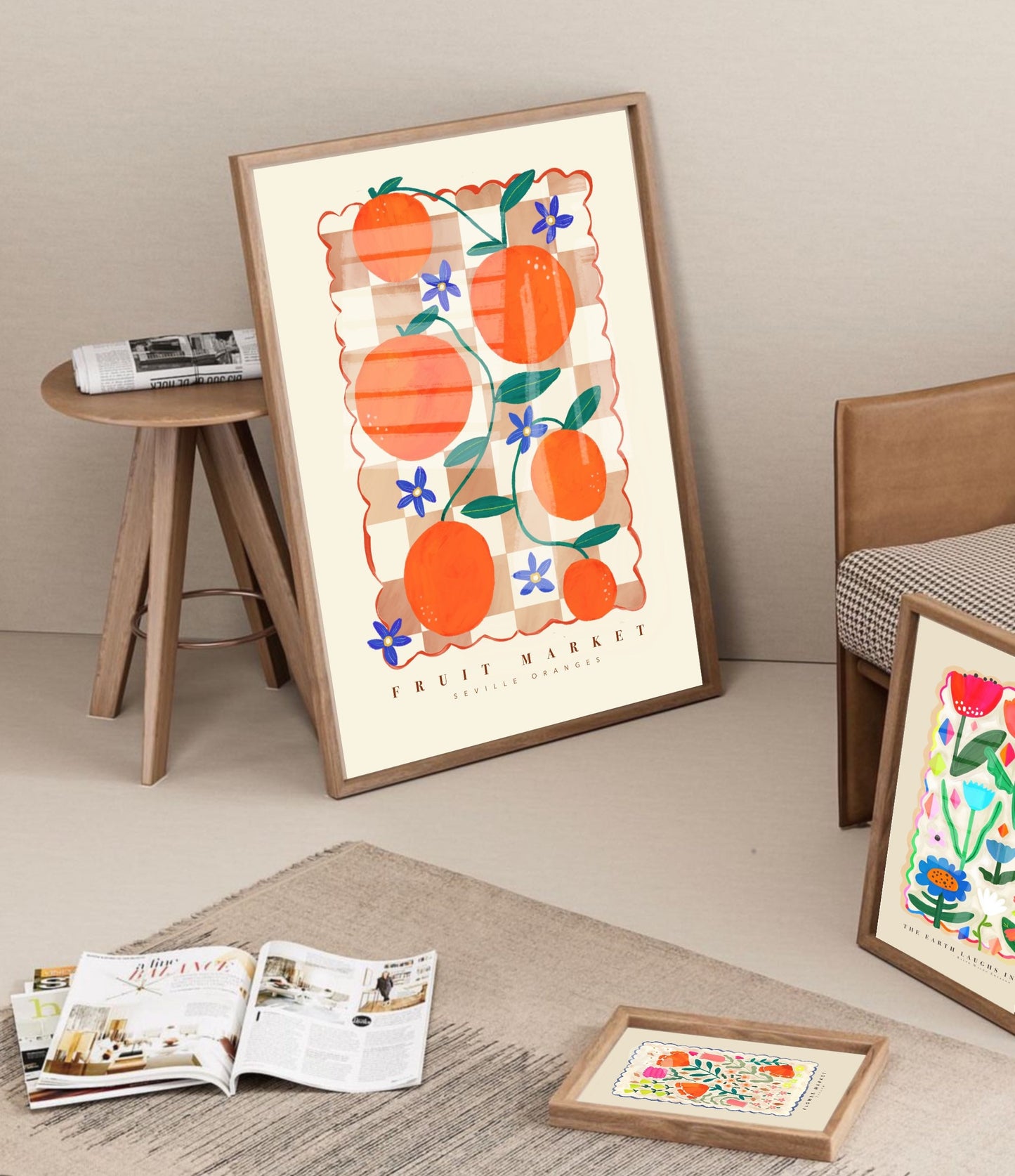Orange Fruit Market | Unframed