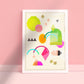 Bright Colourful Abstract Print, Maximalist Home, Abstract Print, Gallery Wall, Colourful Gallery Wall, Bright Colourful Art Print, Modern