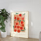 Fruit Market Cherry, Hand Drawn cherry Drawing, Fruit Art Print, Maximalist Art Print, Colourful Home Decor, modern Home Decor, Print