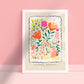 Flower Market Pienza, Hand Drawn Abstract Flower Drawing, Floral Art Print, Maximalist Art Print, Colourful Home Decor, Pink Home Decor,