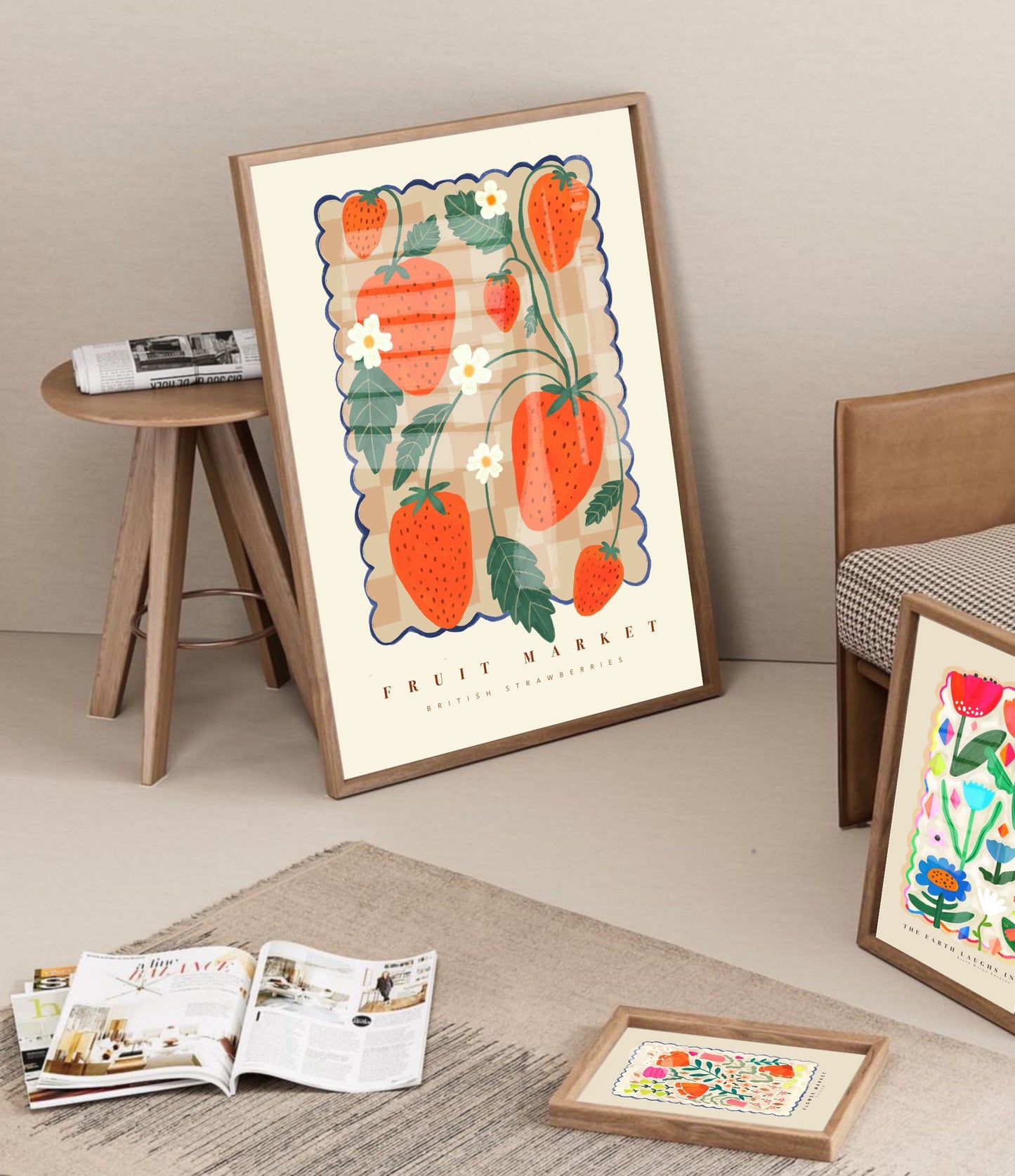 Strawberry Fruit Market | Unframed