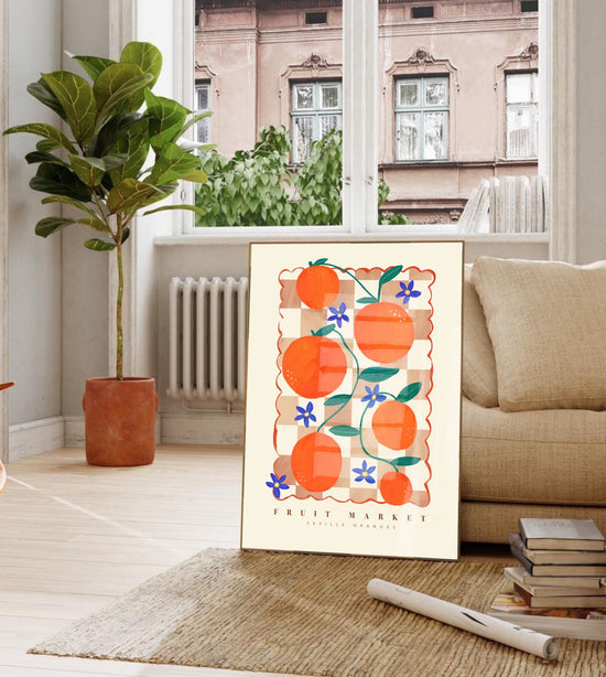 Orange Fruit Market | Unframed