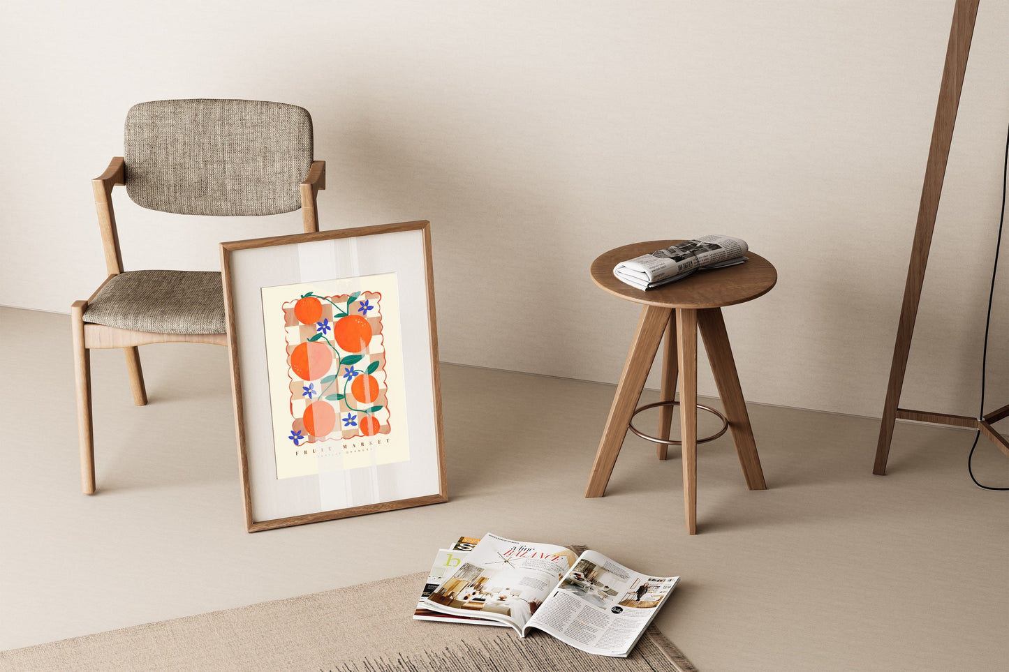 Orange Fruit Market | Unframed