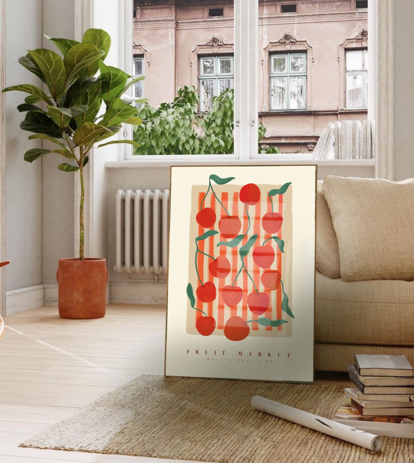 Cherry Fruit Market | Unframed