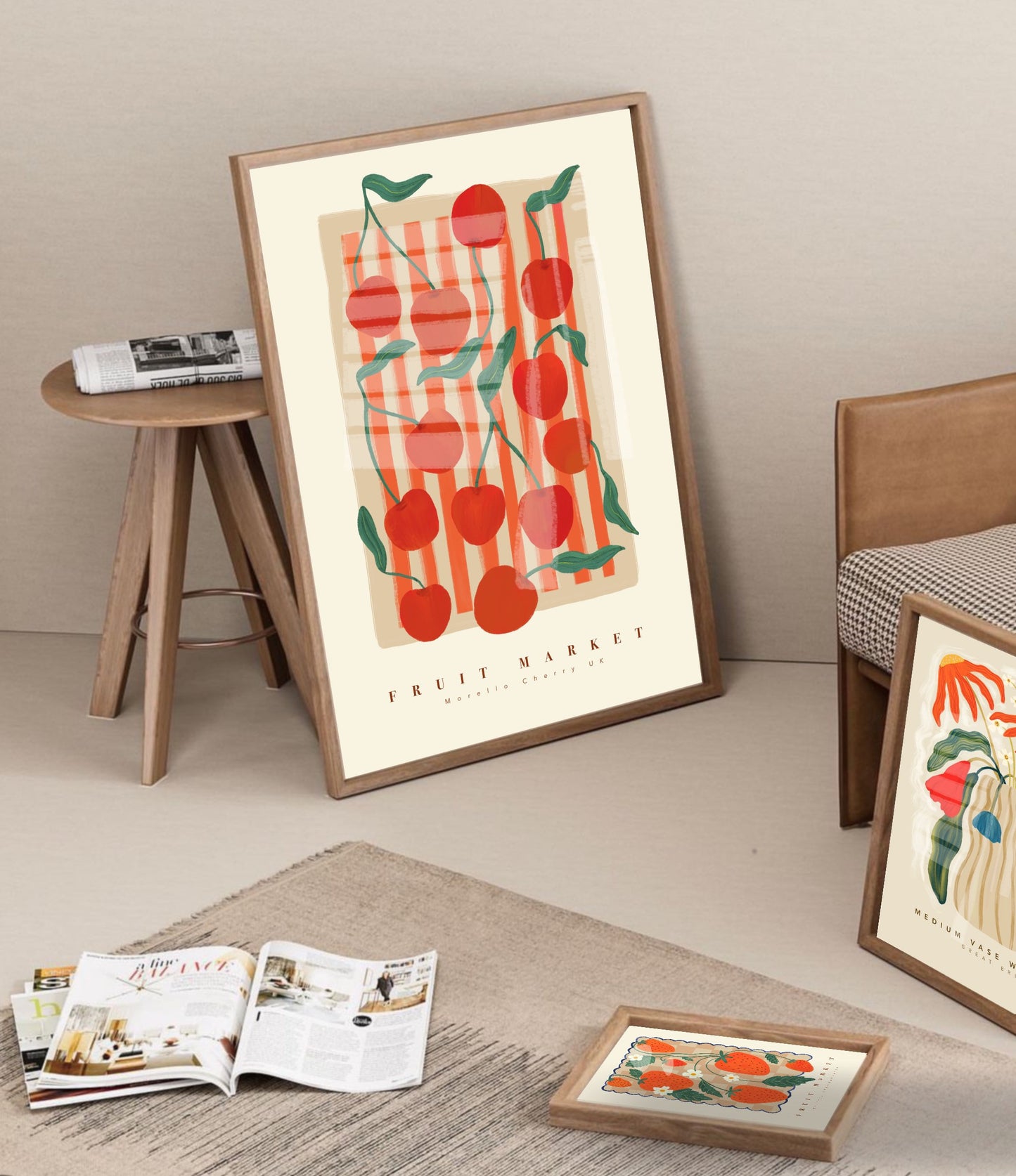 Cherry Fruit Market | Unframed