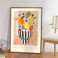 Fruit Bowl, Hand Drawn Fruit Bowl Drawing, Fruit Art Print, Maximalist Art Print, Colourful Home Decor, modern Home Decor, scandi, prints