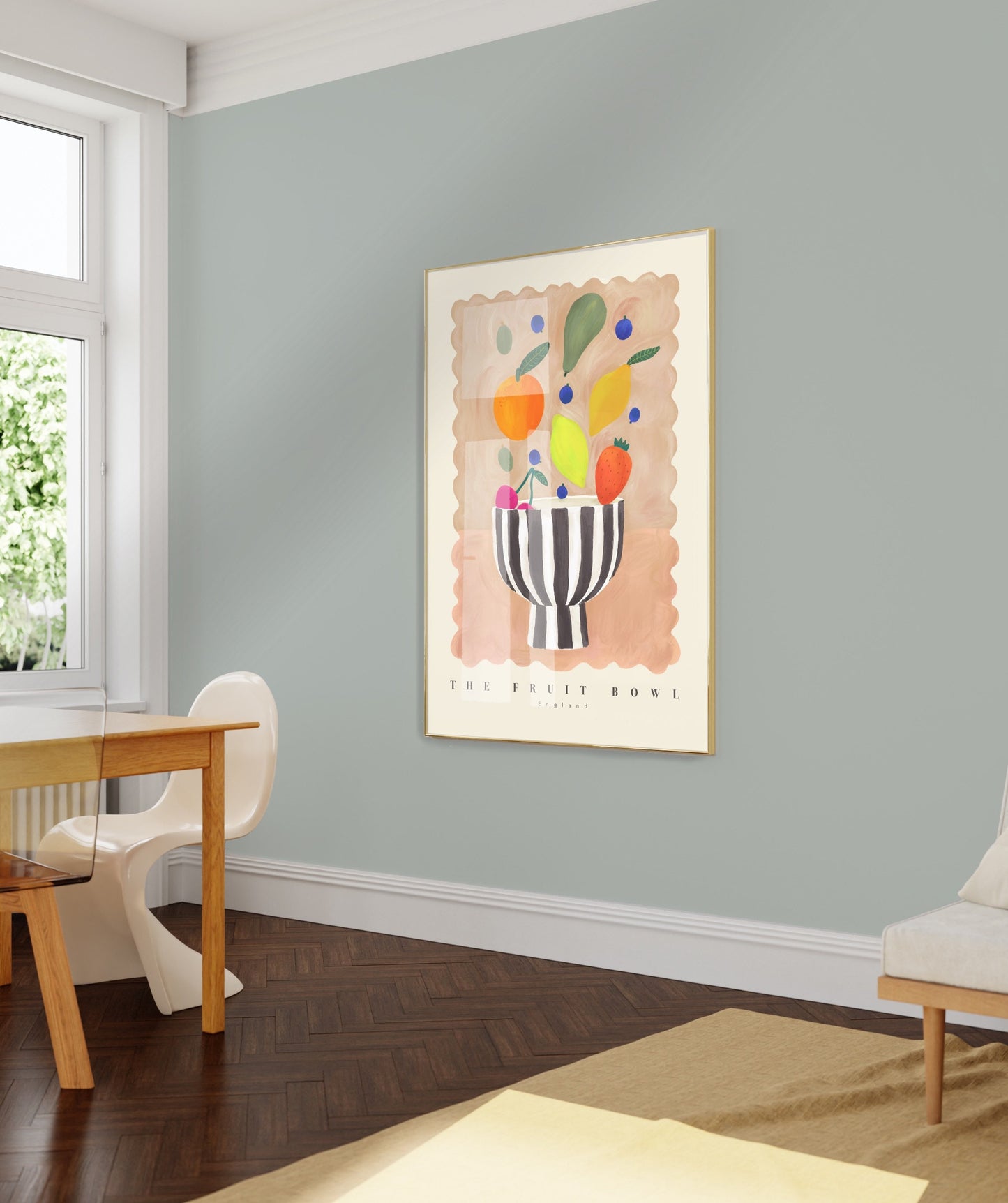 Striped Fruit Bowl | Unframed